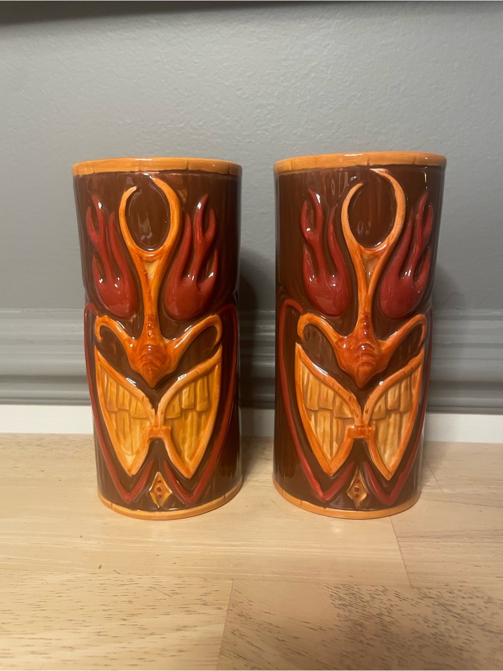 High Quality Flame A Huna Hawaii Tiki Mugs- Set of 2